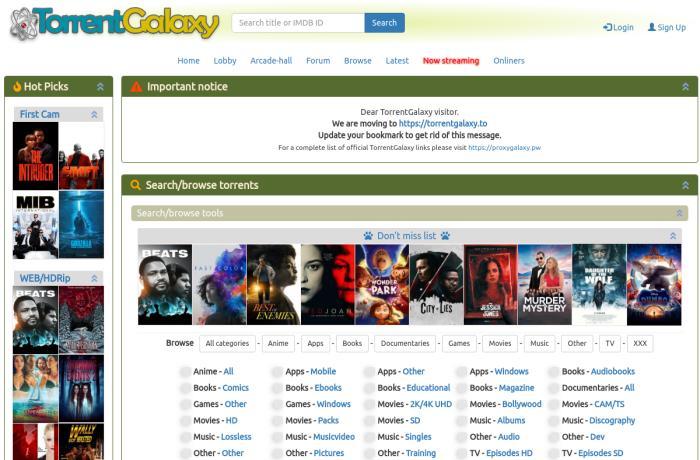 RARBG alternative Torrentgalaxy